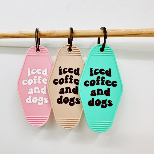 Iced Coffee & Dogs Keychains