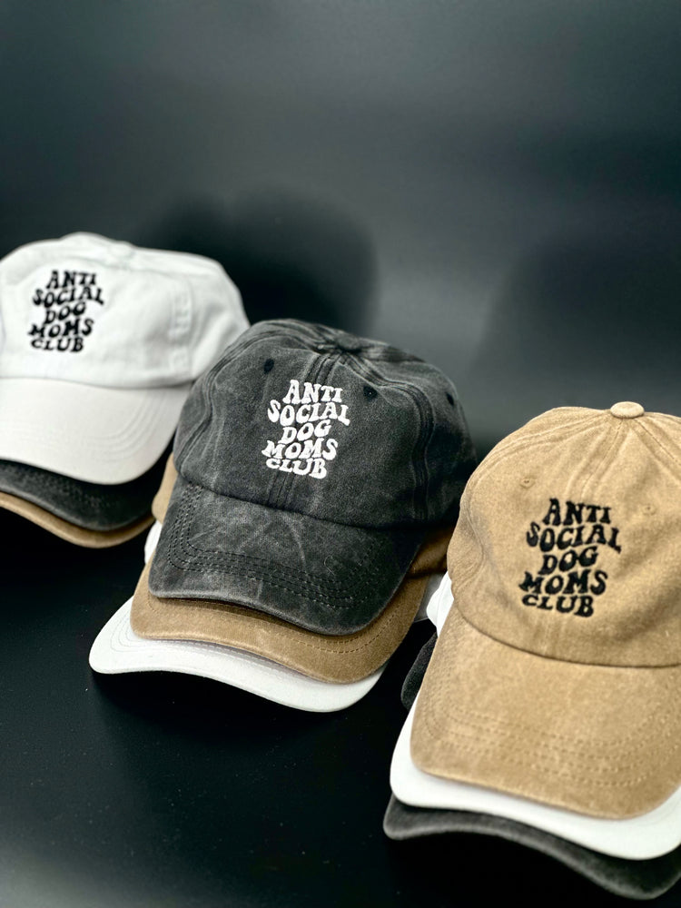 Anti Social Dog Moms Club Caps