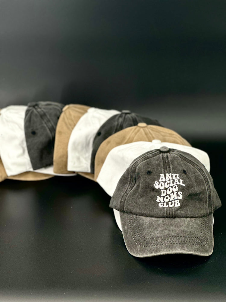 Anti Social Dog Moms Club Caps