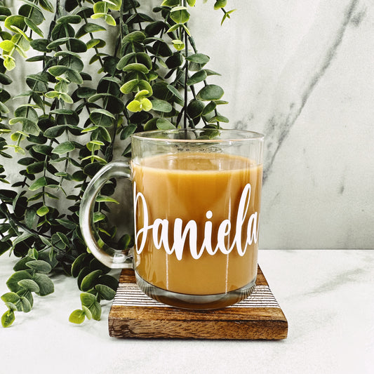 Custom Name Glass Mug